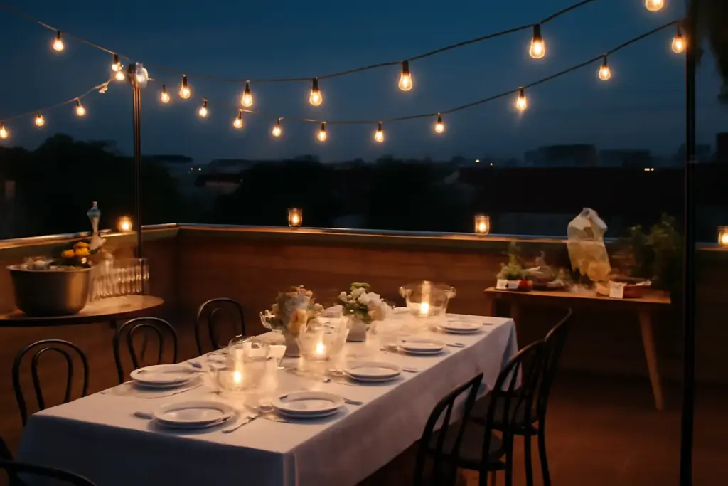 Organizzare una festa serale in terrazza: i particolari che fanno sembrare tutto professionale