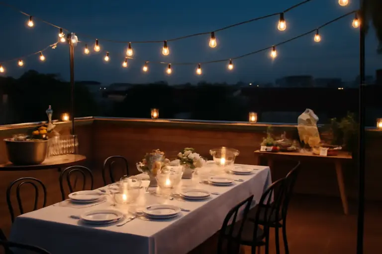 Organizzare una festa serale in terrazza: i particolari che fanno sembrare tutto professionale