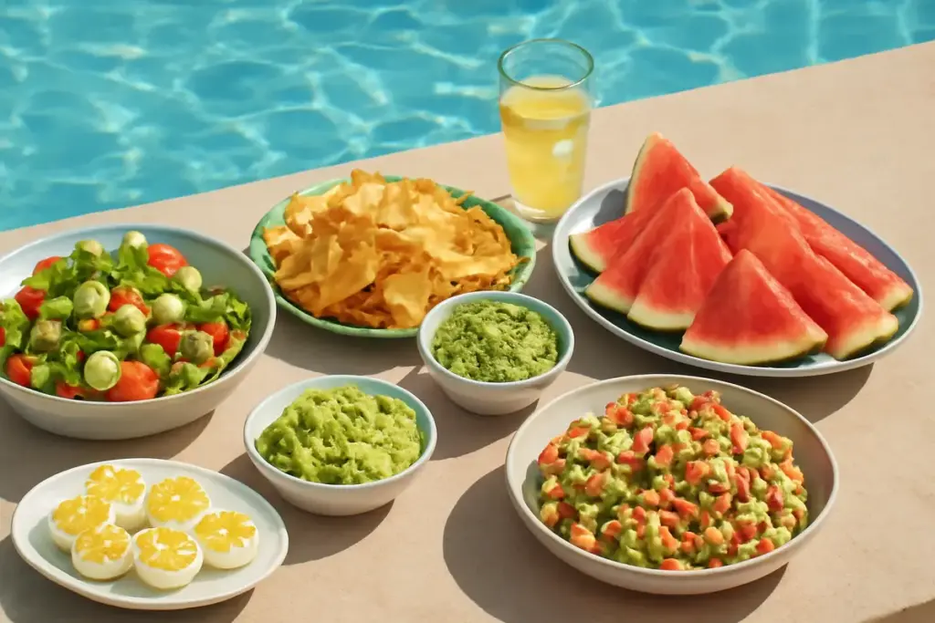 Cosa servire a una festa in piscina? Piatti freschi che restano perfetti anche al sole