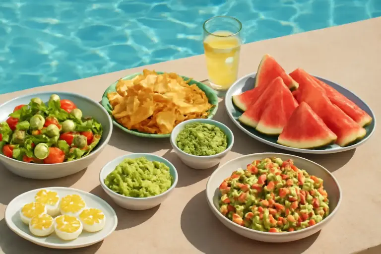 Cosa servire a una festa in piscina? Piatti freschi che restano perfetti anche al sole