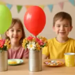 Centrotavola originali per feste di bambini: l’idea riciclo che stupisce genitori e piccoli